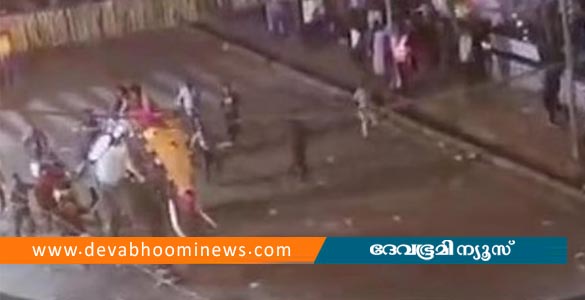 തൃശൂര്‍ പൂരം എഴുന്നള്ളിപ്പിനെത്തിച്ച ആന വിരണ്ടോടി;  നിരവധി പേര്‍ക്ക് പരിക്ക്