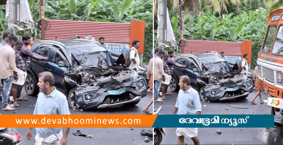 ചെങ്ങന്നൂർ കല്ലിശ്ശേരിയിൽ ടാങ്കർ ലോറിയും കാറും കൂട്ടിയിടിച്ച് അപകടം