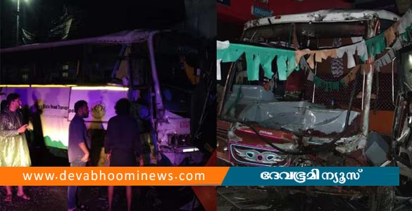 പന്നിത്തടത്ത് കെഎസ്ആർടിസി ബസും ലോറിയും കൂട്ടിയിടിച്ചു; 14 പേര്‍ക്ക് പരിക്ക്