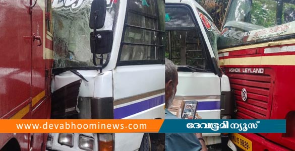 തിരുവനന്തപുരത്ത് ബസും ട്രാവലറും കൂട്ടിയിടിച്ച് അപകടം; 11 കുട്ടികള്‍ക്ക് പരിക്ക്