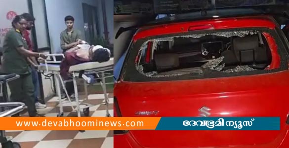 താമരശ്ശേരിയില്‍ യുവാവിന് കുത്തേറ്റു; കാര്‍ തകര്‍ത്തു