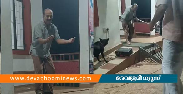 തെരുവുനായ ശല്യത്തിനെതിരായ നാടകത്തിനിടെ നടനെ നായ കടിച്ചു
