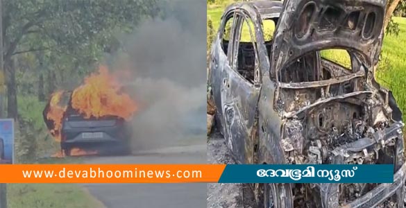 പാലക്കാട്&zwnj; കാറിന് തീപിടിച്ച് ഒരാൾ മരിച്ചു; മരിച്ചയാളെ തിരിച്ചറിഞ്ഞിട്ടില്ല
