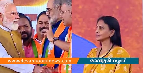 പ്രധാനമന്ത്രിയുടെ അടുത്തേക്ക് പോകാതെ സ്&zwnj;റ്റേജില്&zwj; മാറി നിന്ന് ശ്രീലേഖ