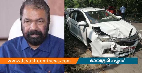 മന്ത്രി വി ശിവൻകുട്ടിയുടെ അകമ്പടി വാഹനം അപകടത്തിൽപ്പെട്ടു