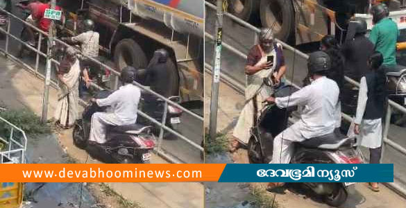 എരഞ്ഞിപ്പാലത്ത് ഫുട്പാത്തിലൂടെ വണ്ടി ഓടിച്ചയാളുടെ ലൈസൻസ് സസ്&zwnj;പെന്&zwj;ഡ് ചെയ്ത് എംവിഡി