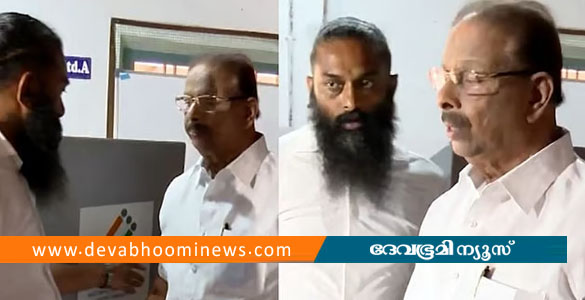 വോട്ട് ചെയ്യാൻ ബൂത്തിൽ കയറിയത് അനുയായിക്കൊപ്പം; കെ. സുധാകരനെതിരെ പരാതി നൽകി യുവമോർച്ച