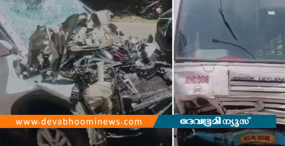 വഞ്ചിപ്പേട്ടയിൽ കെഎസ്ആർടിസി ബസും കാറും കൂട്ടിയിടിച്ച് അപകടം; 10 പേർക്ക് പരിക്ക്